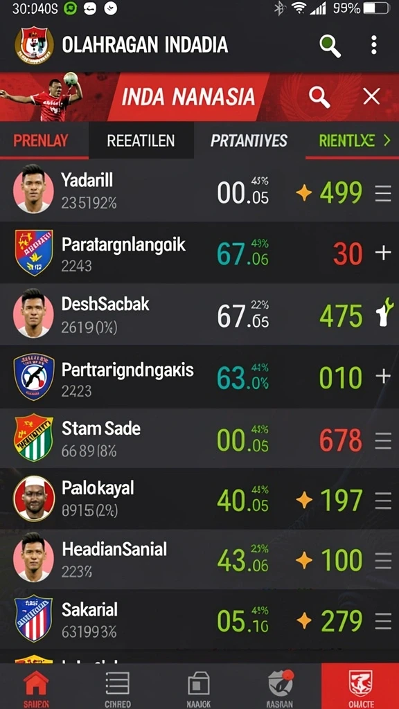 Tangkapan layar menampilkan grafik yang menakjubkan dari API77.