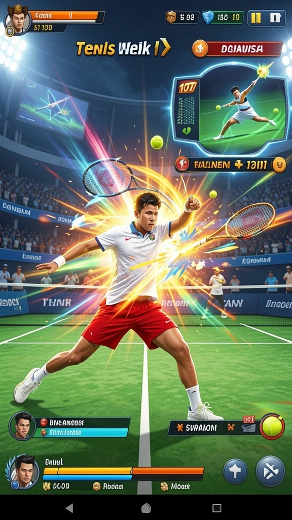 Tangkapan layar menampilkan aksi seru di dalam game.