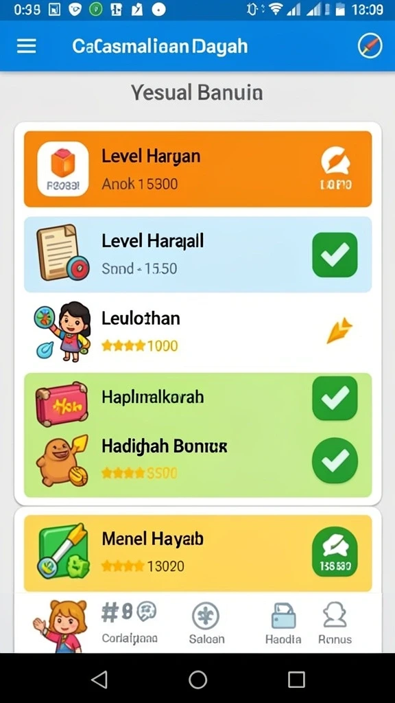 Tampilan utama aplikasi BONUSRP yang menarik.