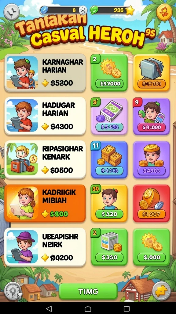 Karakter unik yang bisa dipilih oleh pemain.