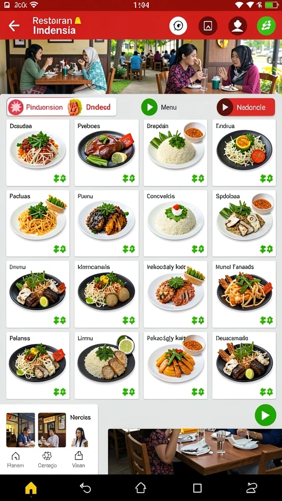 Menu permainan beragam yang siap menyambut pemain.