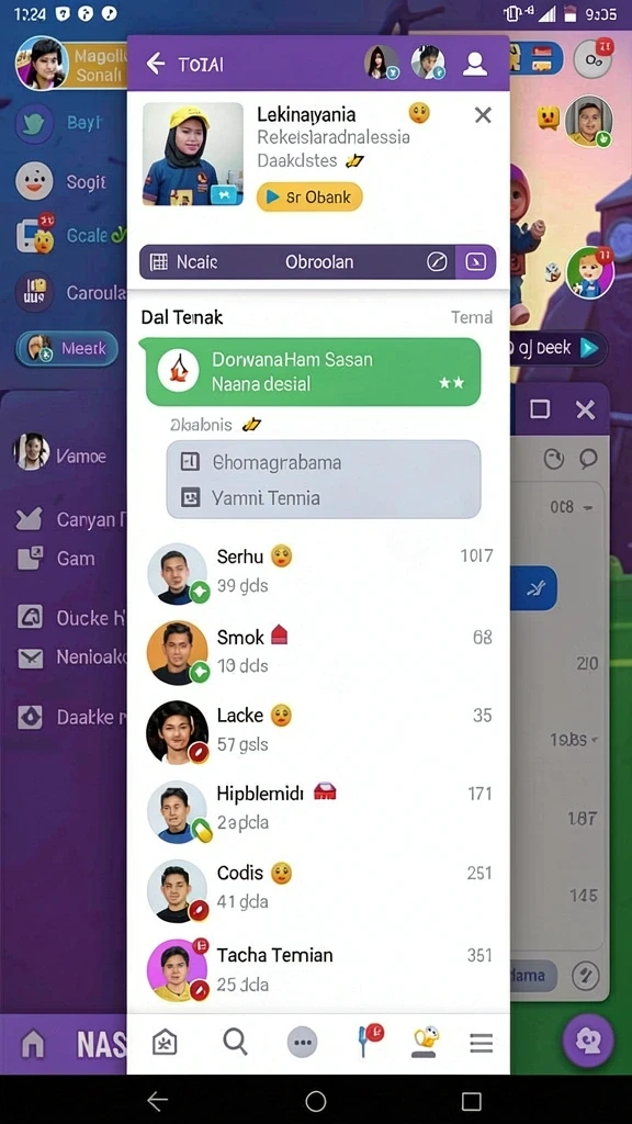 Fitur sosial yang memungkinkan interaksi antar pemain.