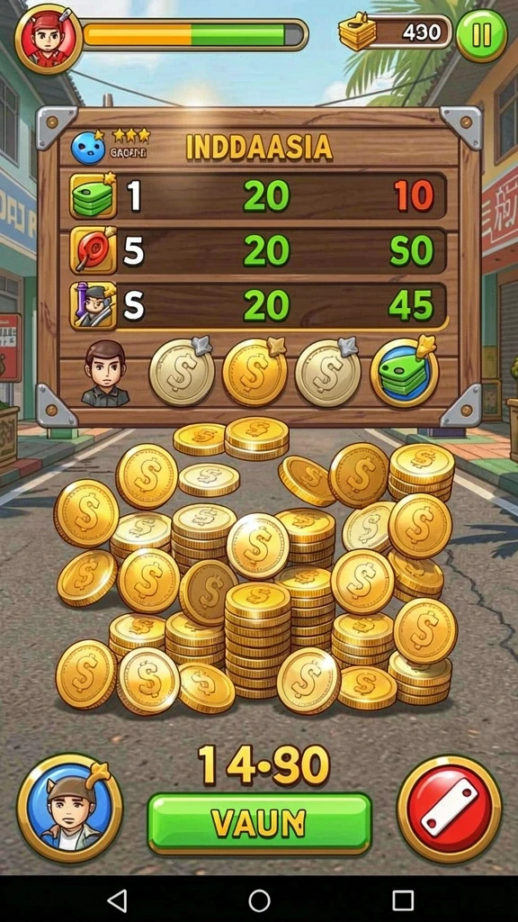 Gameplay yang seru dan menantang setiap level.