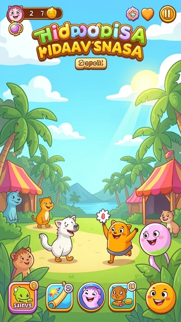 Tampilan permainan slot yang menarik dan berwarna.