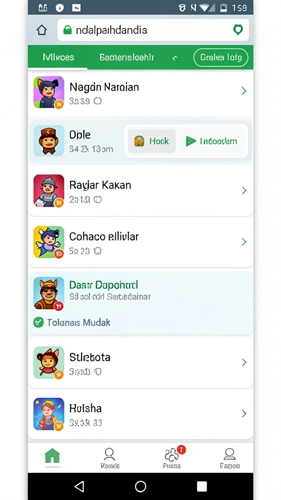 Mode permainan yang variatif dan seru.
