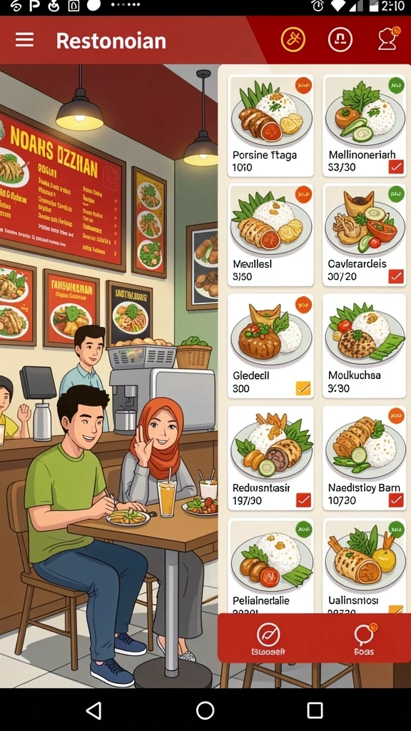 Tampilan antarmuka yang menarik dan user-friendly.