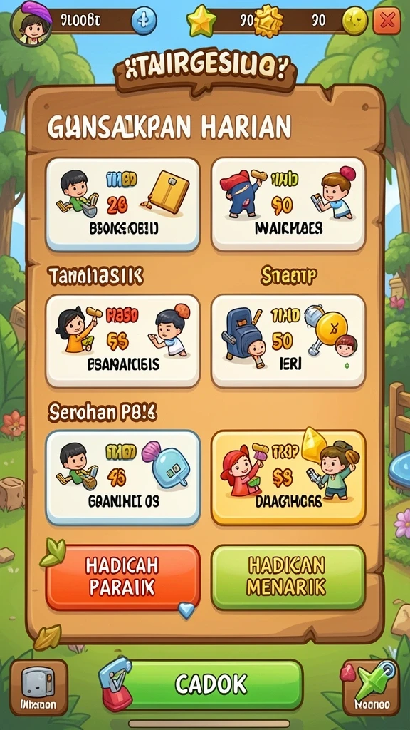 Screenshot yang menunjukkan fitur interaksi sosial dalam T9999.