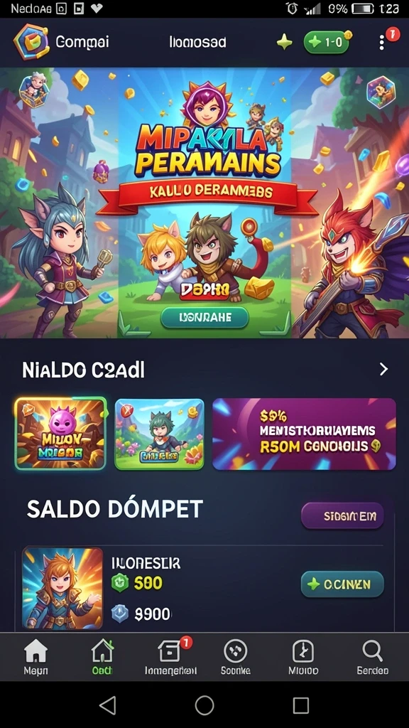Fitur chat live untuk interaksi antar pemain.