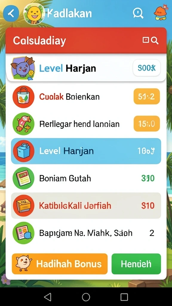 Screenshot memperlihatkan item-item langka yang dapat ditemukan.